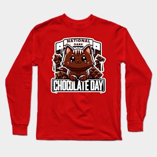 Dark Chocolate Day Cat Long Sleeve T-Shirt